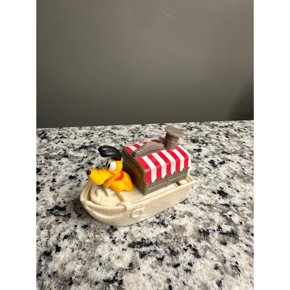 Disney Pluto Boat Toy Mini Figurine Nautical Kids Play Fun
